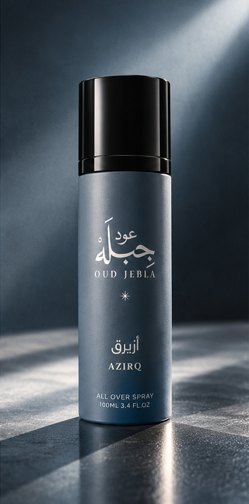 OUD JEBLA أزيرق – AZIRQ All Over Spray 100ml black cap
